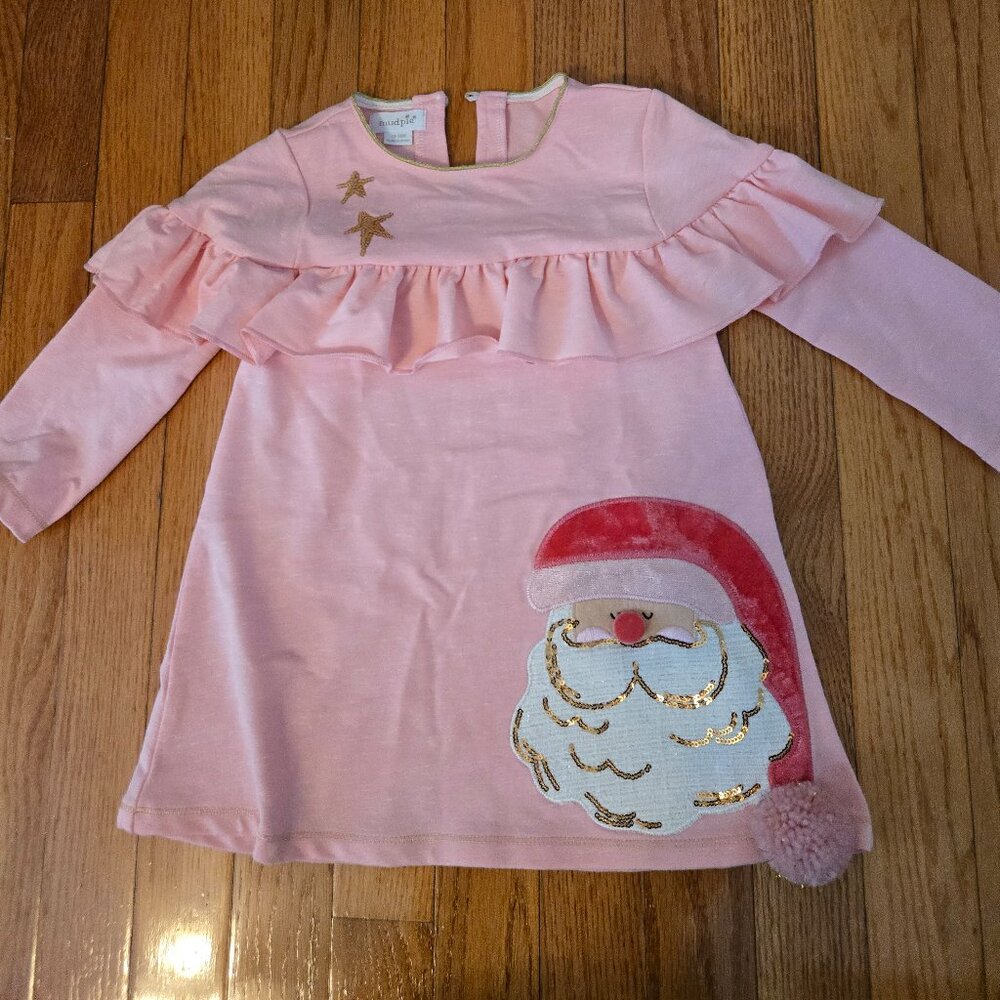 Girls size 12-18 months mudpie Santa dress